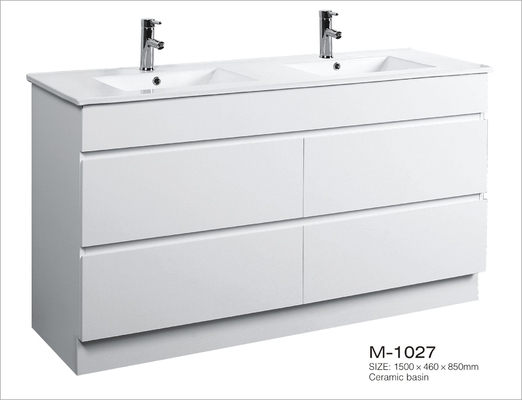 Lavabolu Modern 59 İnç Önceden Yapılmış Banyo Banyosu, Süper Boy Dahil