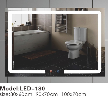 Anti Kurbağa Elektrikli LED Banyo Aynası Isıtma Üç Renk Sıcaklığı Ayarları