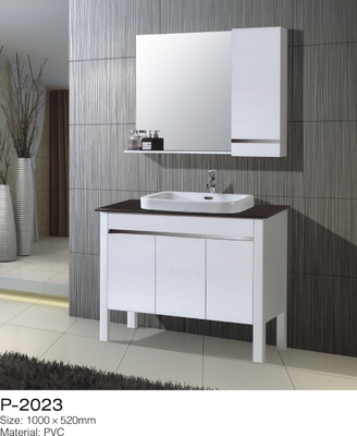 Tezgah Üstü Sıkıntılı PVC Banyo Vanity Dolapları Zemin Montaj Seramik Havzası