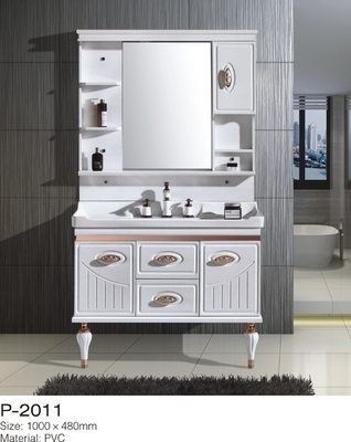 Yüzer PVC Banyo Vanity Seti, Suya Dayanıklı Vanity Kabini Çoklu Boyutları