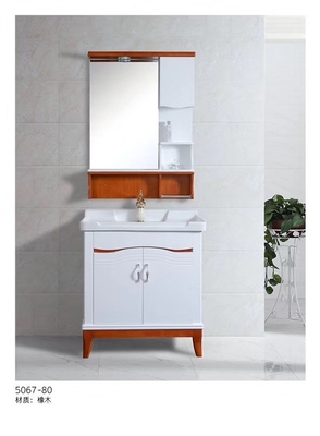 İki Kapı 72 36 Inç Katı Ahşap Banyo Vanity, Ahşap Banyo Dolapları Seramik Havzası