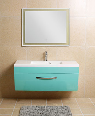 Çağdaş Banyo Mobilyası Üstleri Parlak Kapı Lake Blue Renkli
